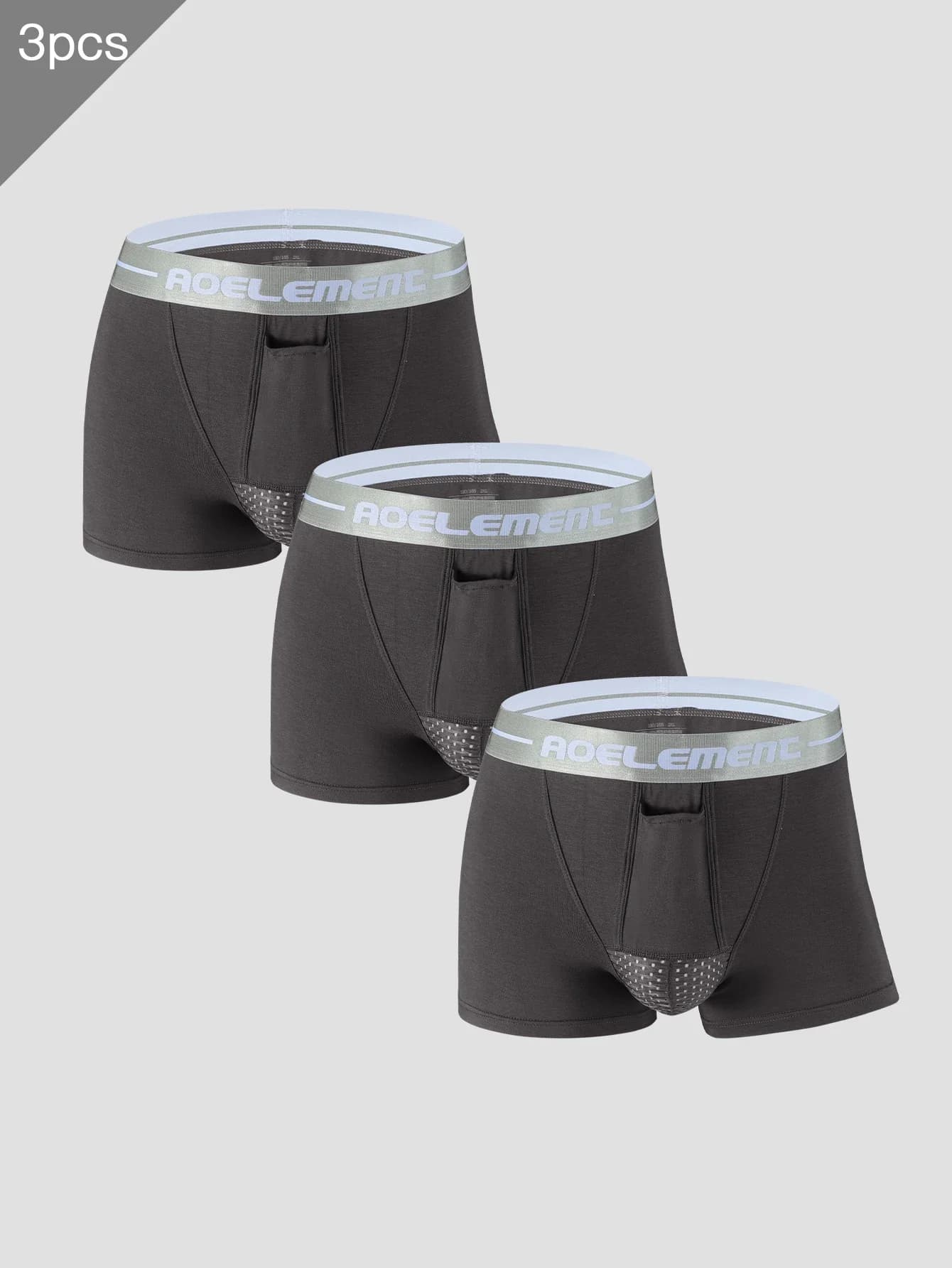 3PC Bullet biancheria intima separata Mutande estive ventilate da uomo asciutte Borsa in seta di ghiaccio boxer salutari di ghiaccio