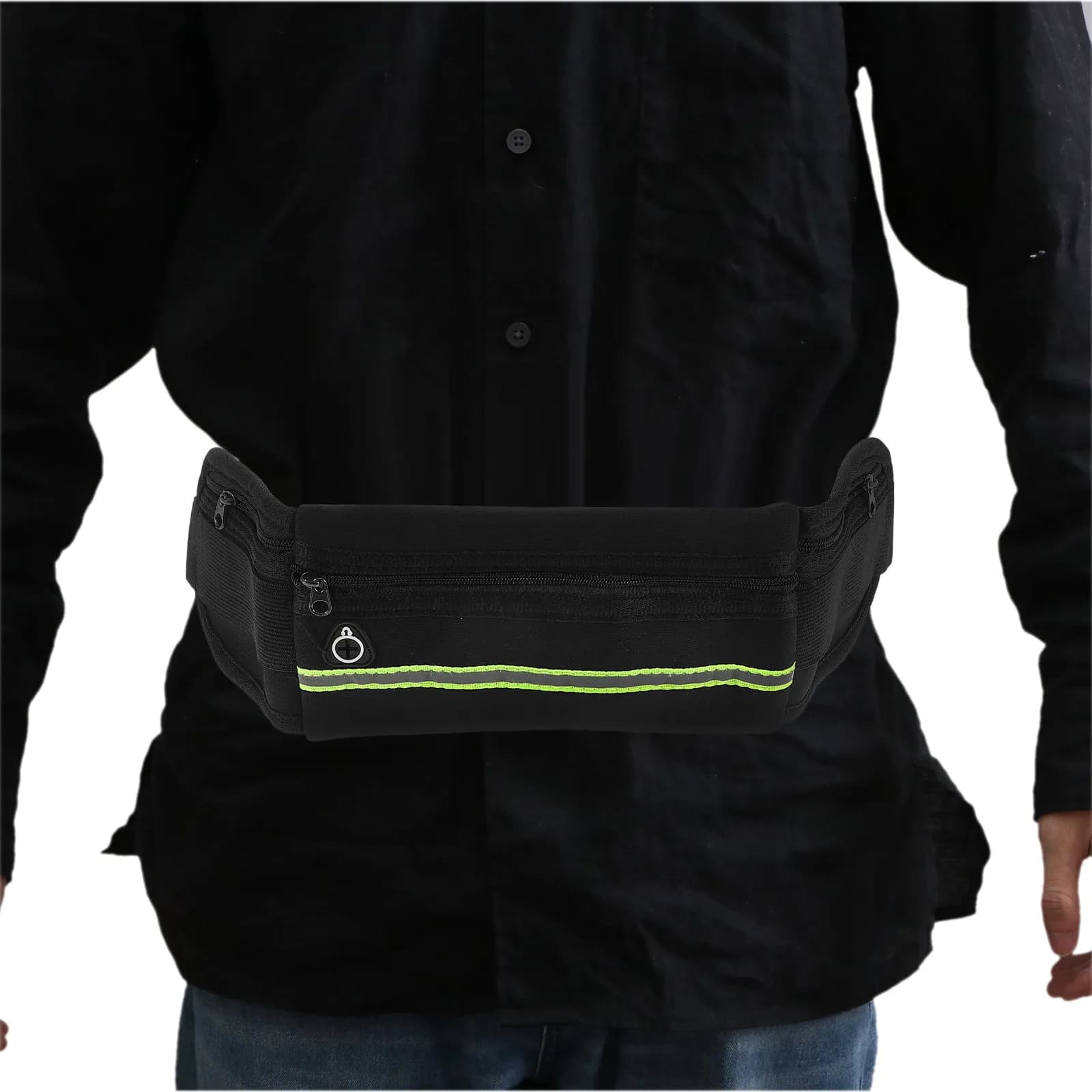 Waterproof Neoprene Running Belt Waist Pouch Phone Pocket Anti Theft Concealed Zipper Fit for Exercise Running