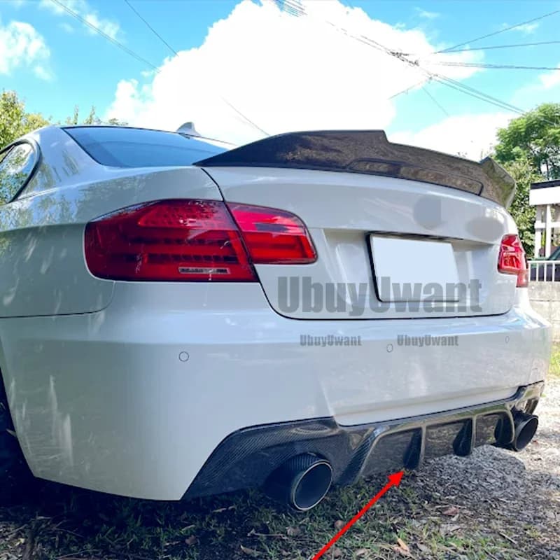 For BMW E92 E93 2007-2013 M TECH Rear Bumper Diffuser ABS Plastic Black Rear Diffuser Bumper