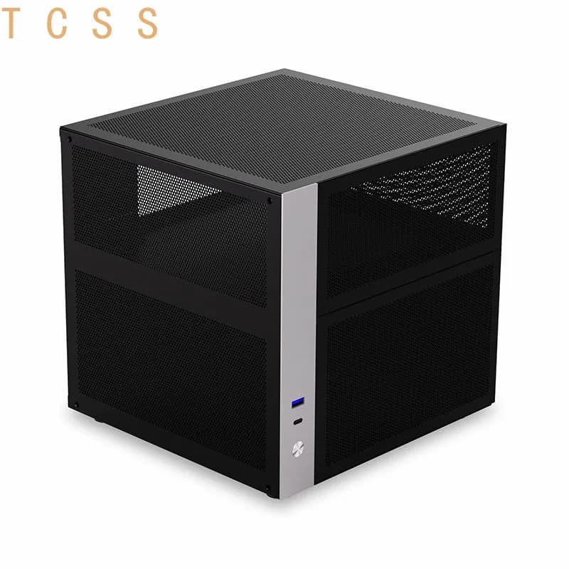 4-Bay NAS Storage Case Mini ITX MATX Support 3 PCIe Slots Aluminum Home Server Chassis Desktop Enclosure with Cooling Fan