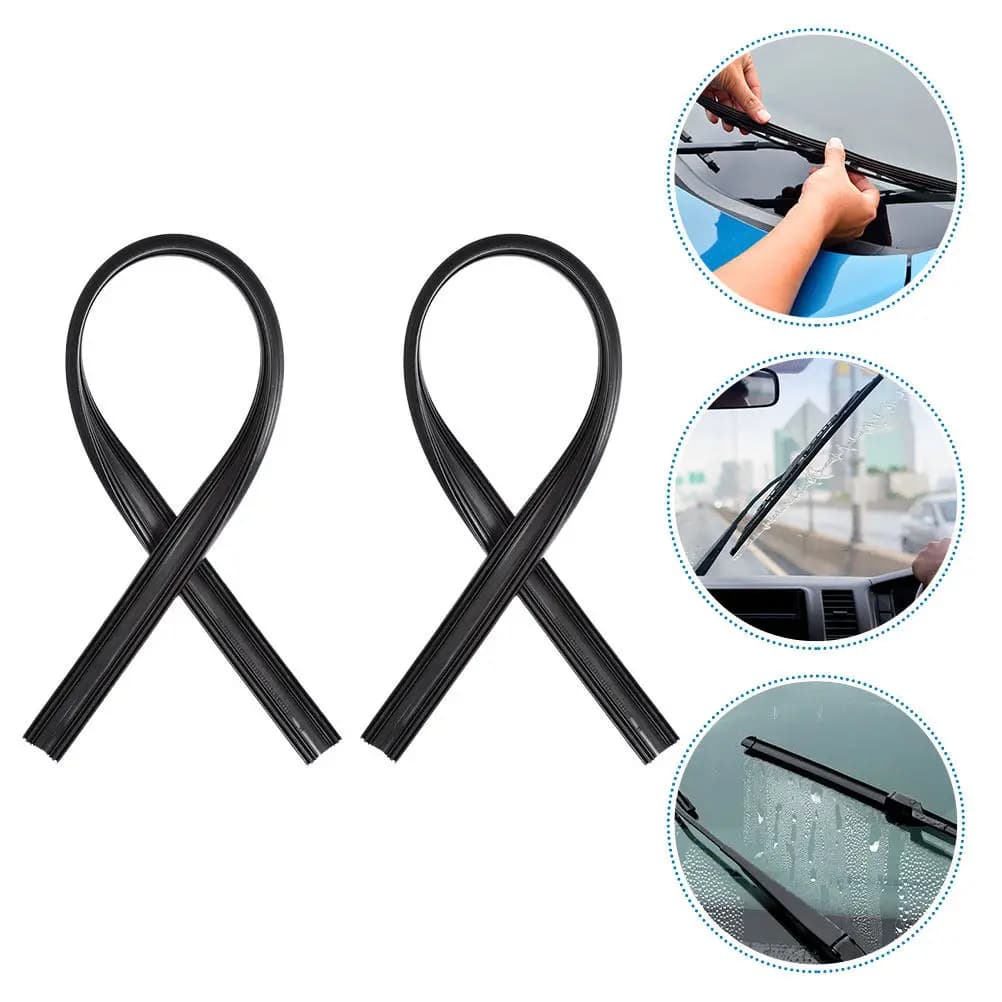 10 Pezzi Ricambi in Gomma per Tergicristalli, Resistenti alle Intemperie, Facili da Installare, Strisce di Ricambio Universali per la Maggior Parte dei Modelli Auto Posteriori