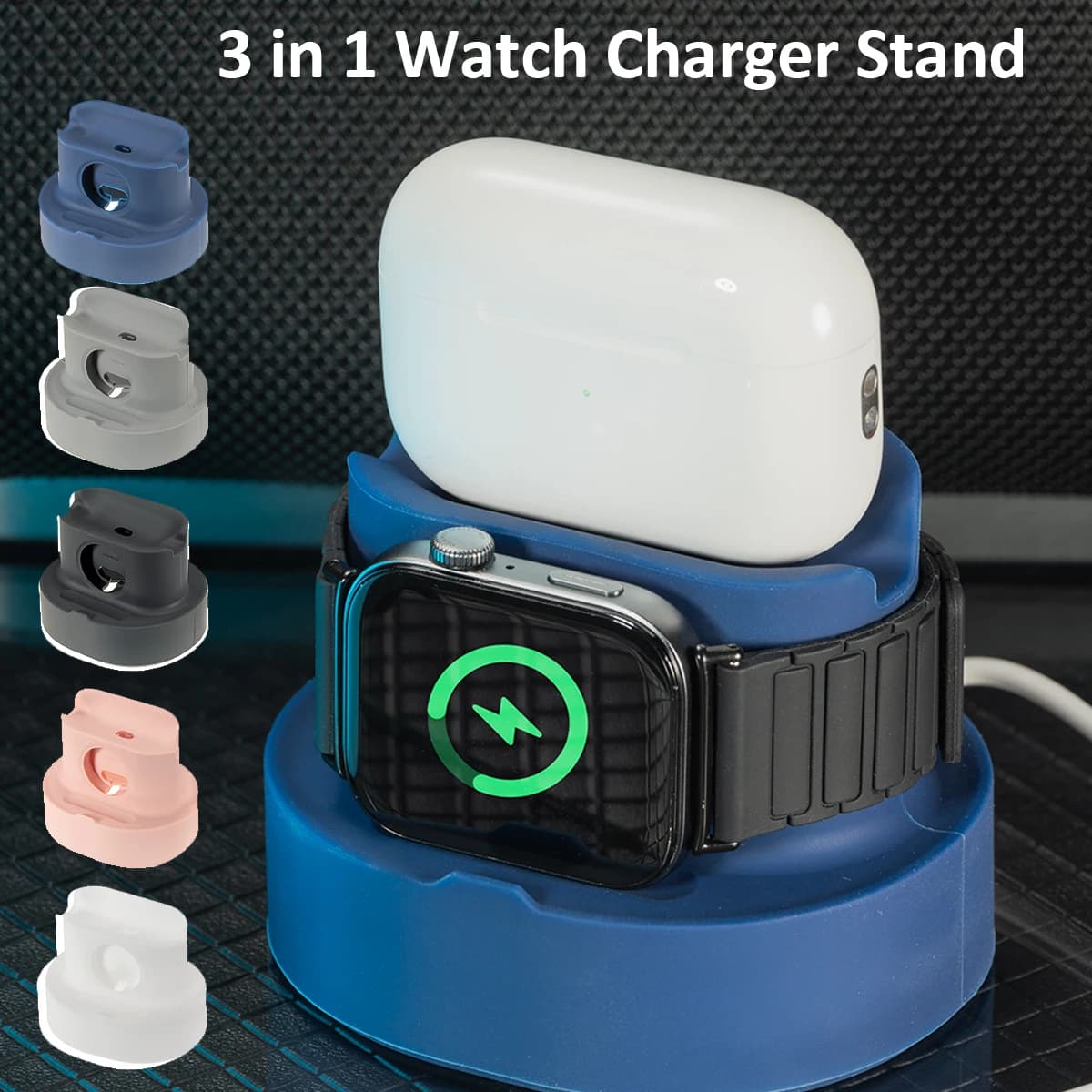 Charging base 3 in 1 for Apple Watch Series 11/10/9/8/7/6/5/4, Airpods Pro Ultra iPhone 17 16 15 MAX