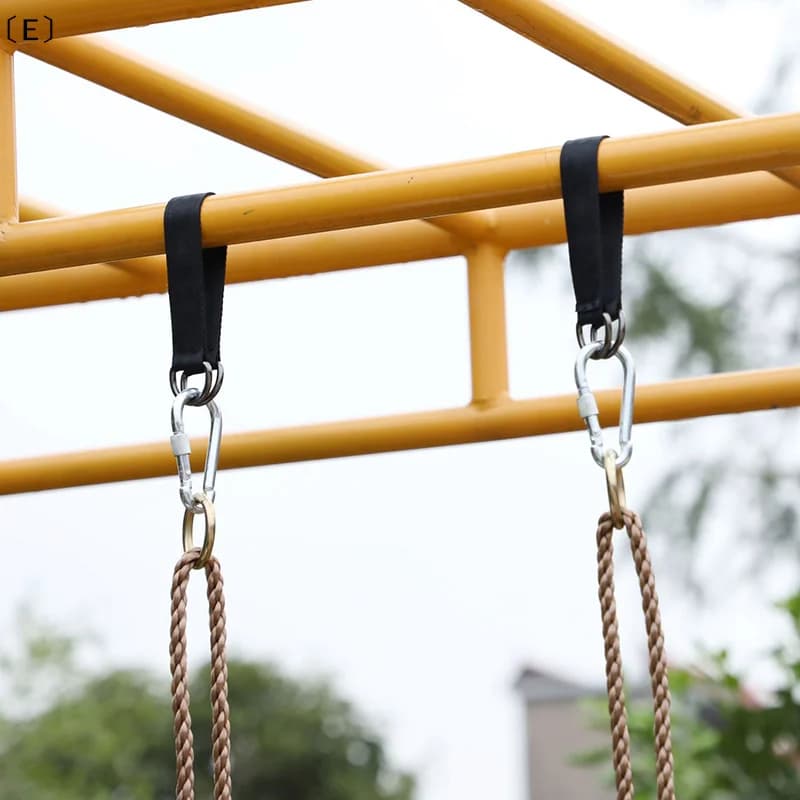 Exterior Swing Straps 200kg, Fissing Strap Resistant with Ring Hook for Amaca, Boxing Sack, Altalena, Horizontal Bar
