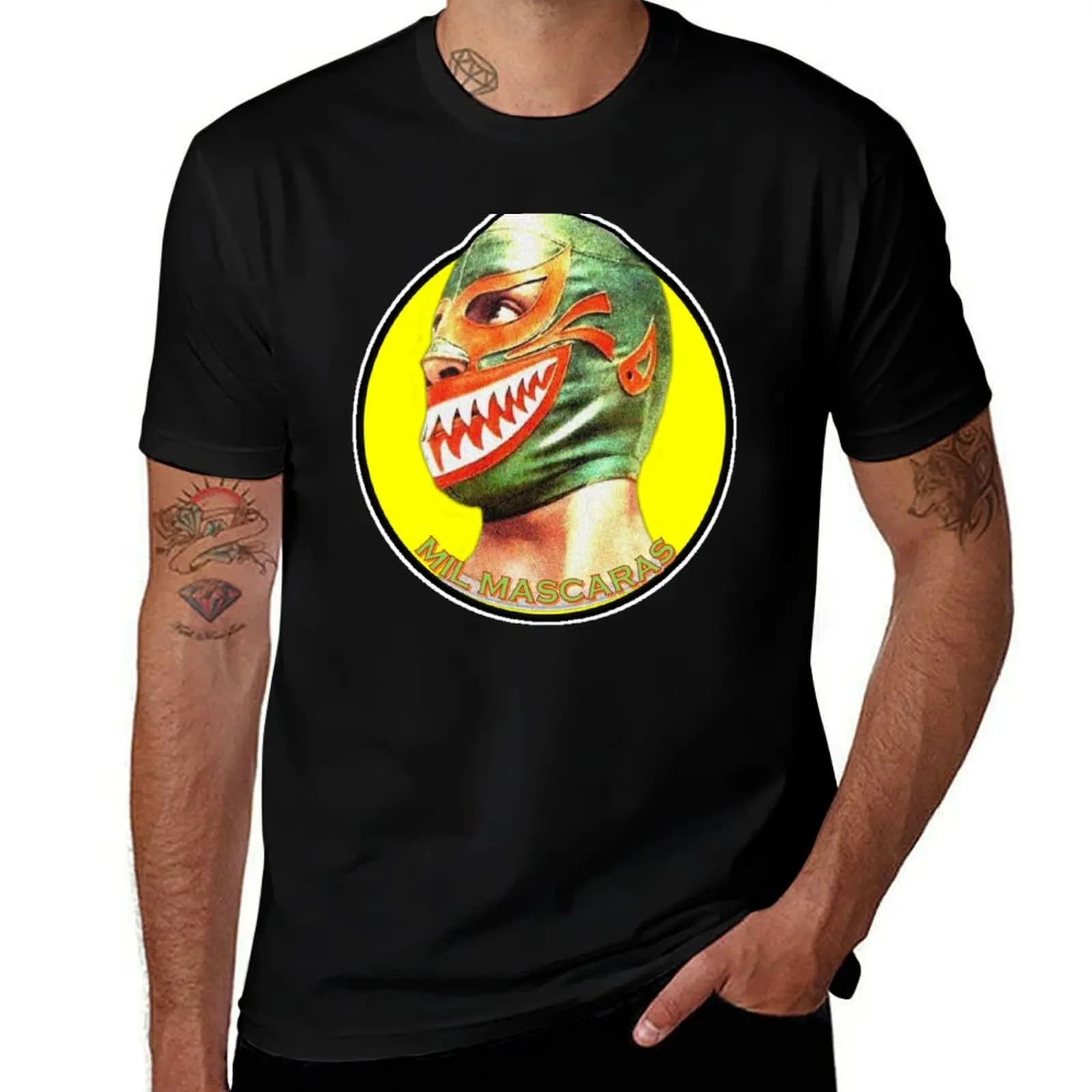 Mil Mascaras Shark T-Shirt Durable Work Wear T-Shirt