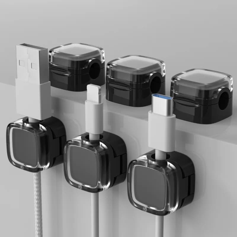 Clip magnetiche per la gestione dei cavi USB, organizer per cavi multicolore, ganci da parete per scrivania, gestione dei cavi per caricabatterie e cavi dati del telefono