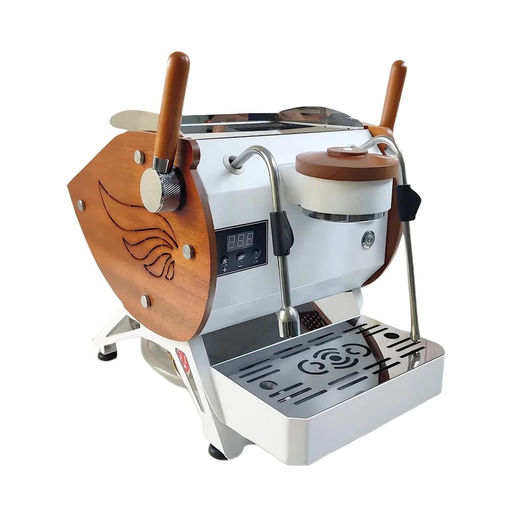 Professional Electric Stainless Steel Semi-Automatic Espresso Coffee Maker Brew System 9 Bars Pressure 60 Cups/Min Household