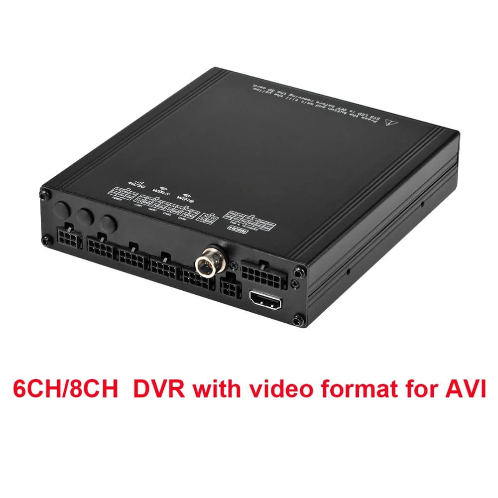 DVR per auto 6CH/8CH con formato video per AVI 8CH 1080P WiFi HDD MDVR con 4G GPS WIFI MDVR grandi furgoni, camion, autobus, ecc