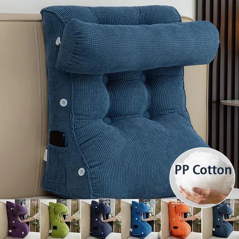 Cuscino da lettura ergonomico multifunzionale spesso, cuscino triangolare con un morbido cuscino grande, perfetto per la lettura