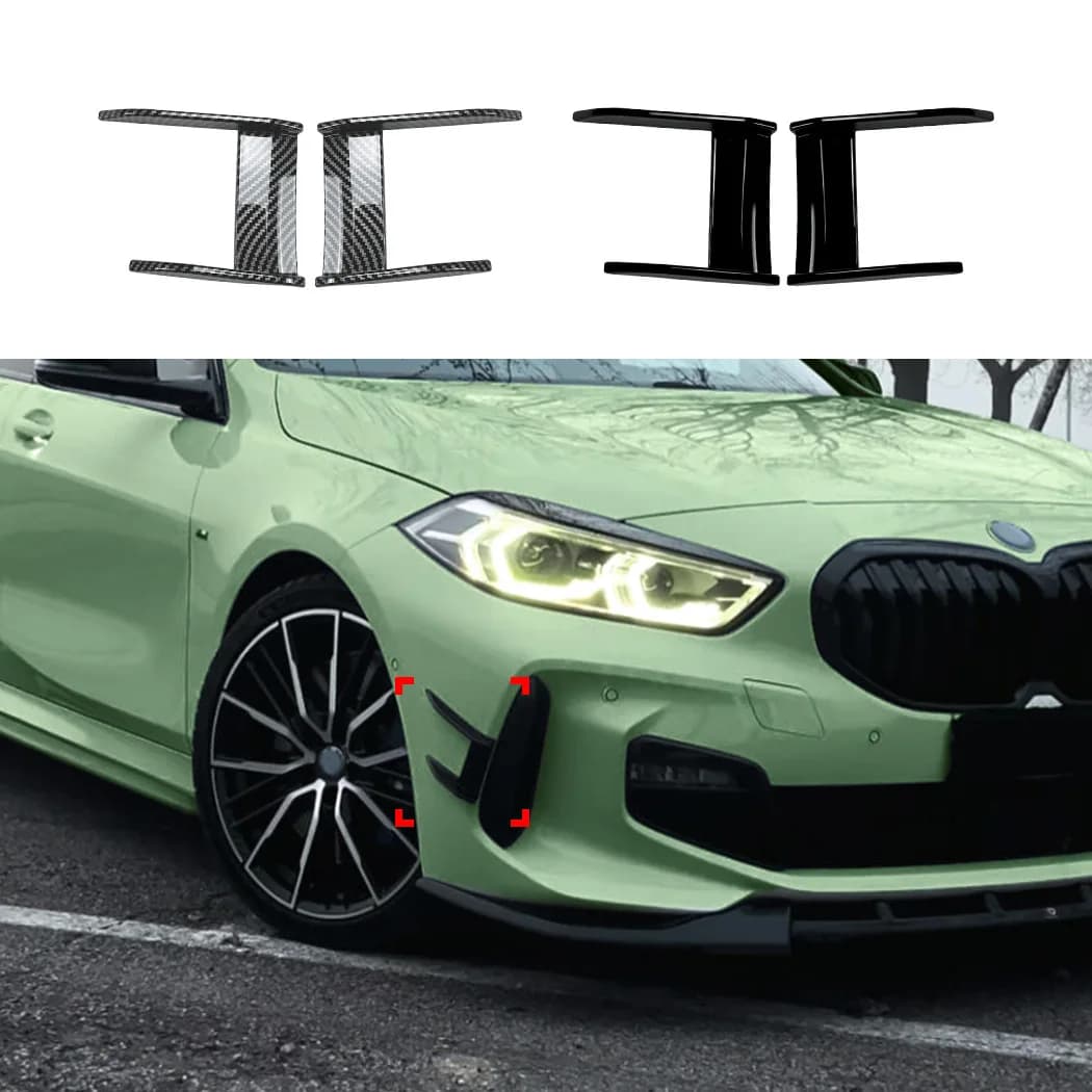 Front Bumper Side Splitter Lip Air Dam Spoiler Diffuser Tuning Accessories Body Kit Sport Trim For BMW 1-Series F40 2020-2023