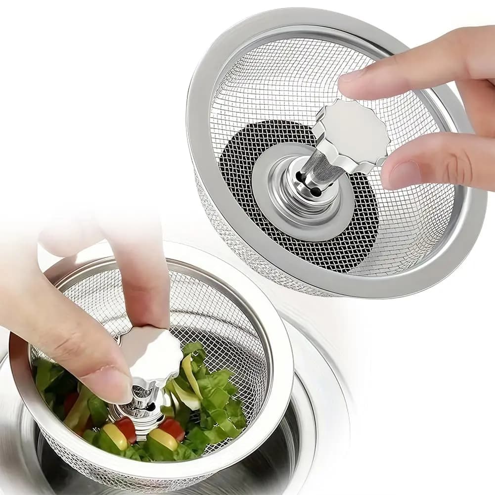 Cestello Filtro Rete per Scarico Cucina in Acciaio Inossidabile per Alimenti, Resistente alla Corrosione e Antiruggine, per Raccolta Scarti Alimentari