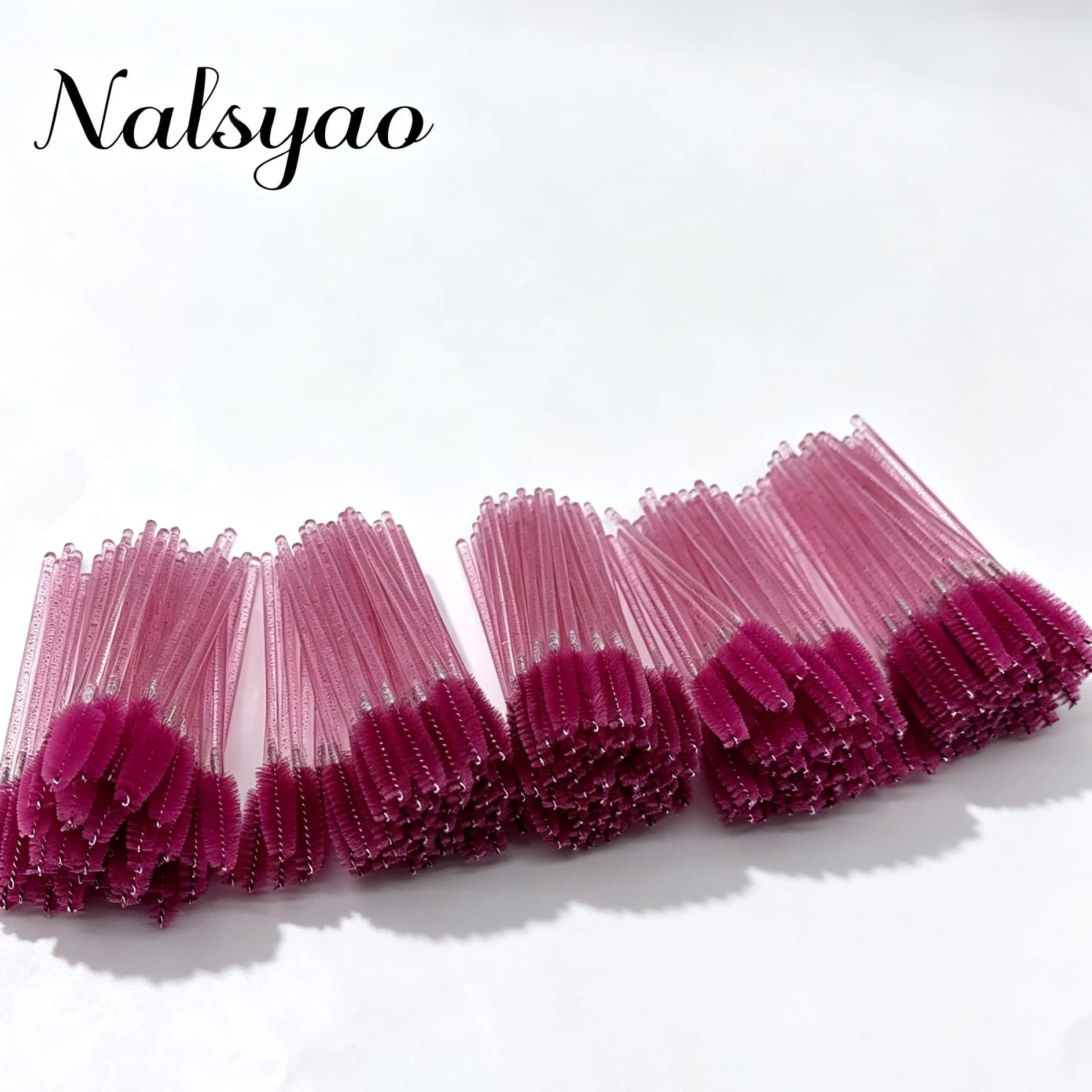 Nalsyao 1000 Disposable Mascara Wands Eyelash Brush Spoolies For Eyebrow Eye Lash Extension Colorful Wholesale Beauty Tools