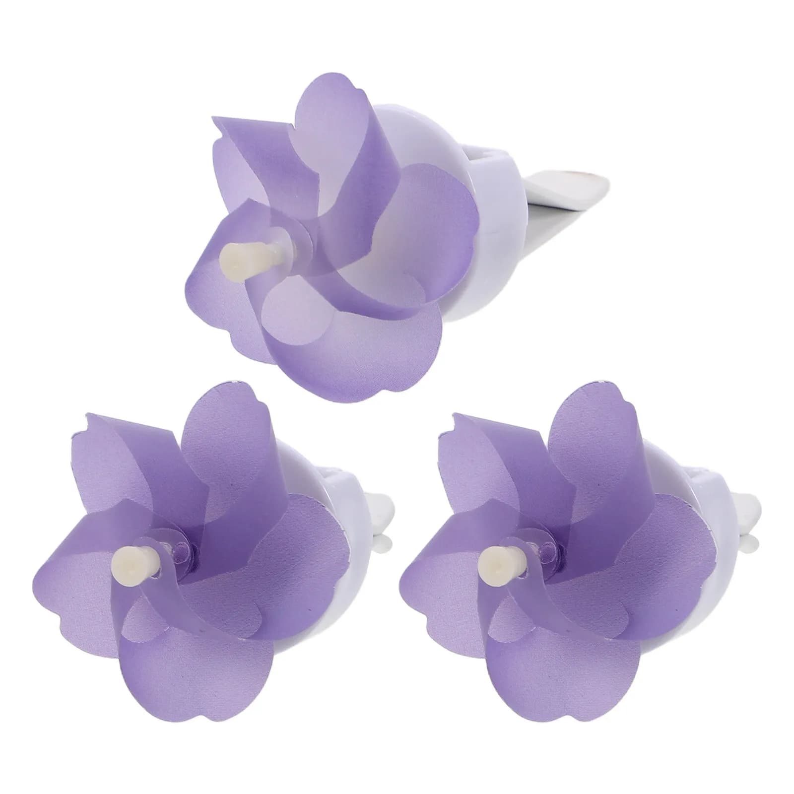 Set di 3 Deodoranti per Auto a Forma di Mulino a Vento Rotante con Decorazioni Floreali e Foglie d'Acero, Graziosa Decorazione Kawaii per Bocchette d'Aria per Auto Femminili