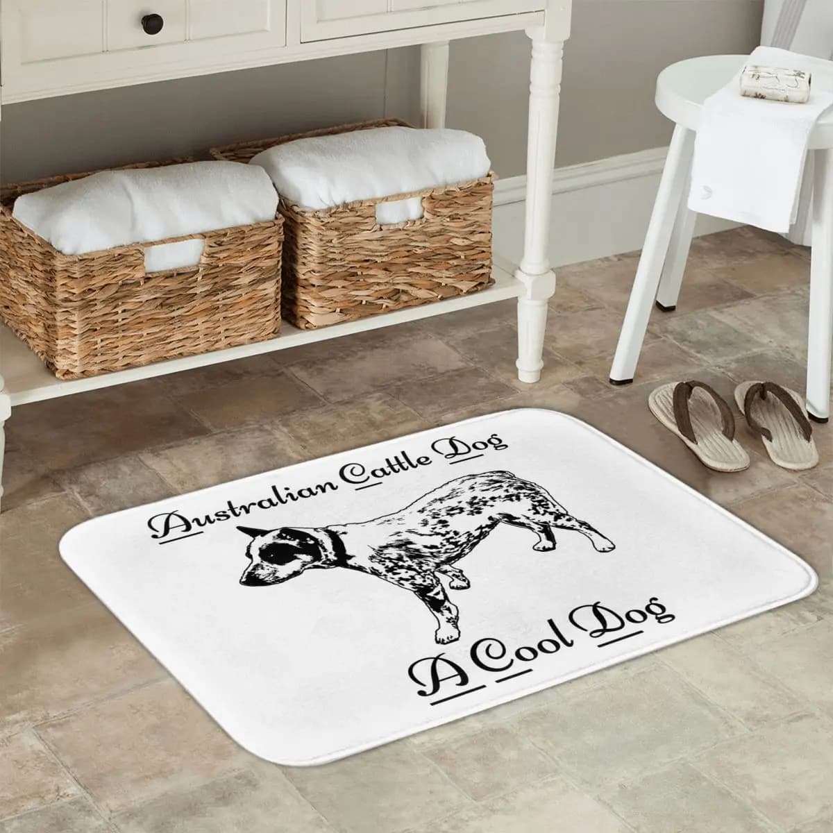 Australian Cattle Dog ACD Blue Heeler Anti-slip Doormat Floor Mat Carpet Rug for Kitchen Entrance Home Bedroom Footpad Mats