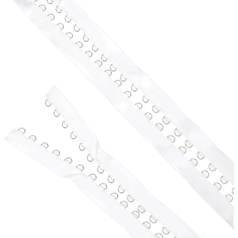 4 metri di passacavo bianco con anelli a D (6x10 mm) 0,94 "nastro per rifinitura occhielli per cucire indumenti, corsetto, camicia, abito, kit per realizzare