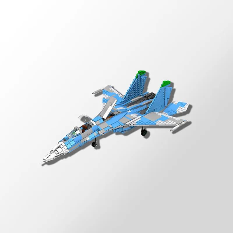 Set di Costruzioni MOC Creator Sukhoi SU da 1593 Pezzi, Modellino in Scala, Regalo di Natale, Giocattoli Architettonici, Idea Creativa Educativa