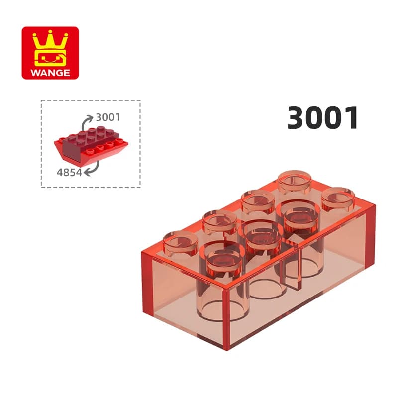 Wange 3001 Commercio All'ingrosso 1 KG/400 PZ 2x4 Alto 8 Fori Building Block Moc Colore Parti Sparse Compatibile con Il Mattoni FAI DA TE giocattoli per bambini