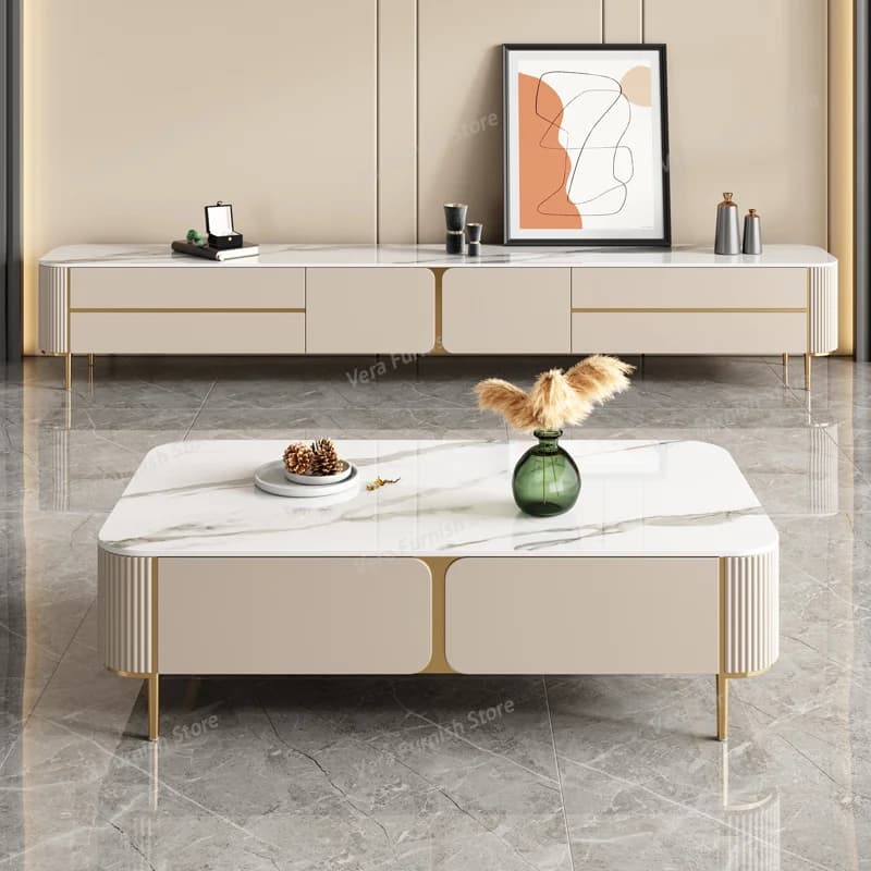 White Modern Tv Stands Living Room Monitor Luxury Salon Display Tv Table Minimalist Aesthetic Muebles Para Tv Unique Furniture