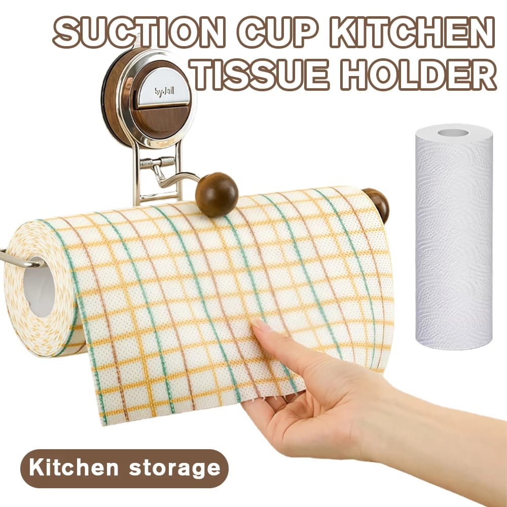 Porta asciugamani di carta con ventosa in acciaio inossidabile Porta rotolo di carta igienica a parete Accessori per la cucina del bagno