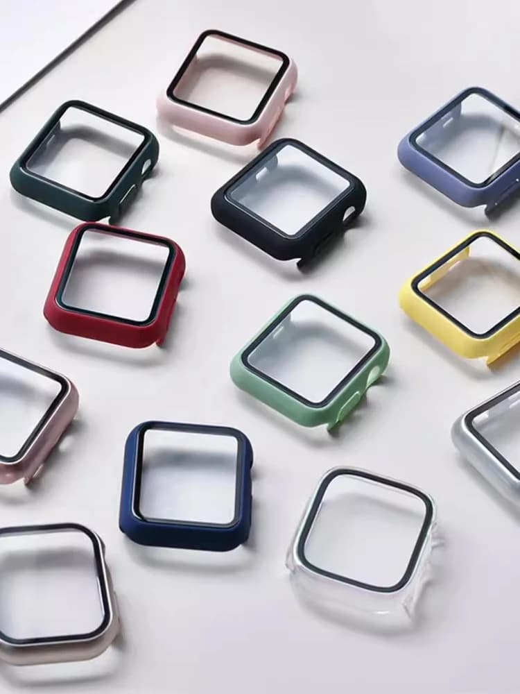 Protezione schermo per Apple Watch Case 11 10 46mm 42mm Accessori HD Vetro temperato PC Paraurti iWatch Cover Serie 11 Protettiva