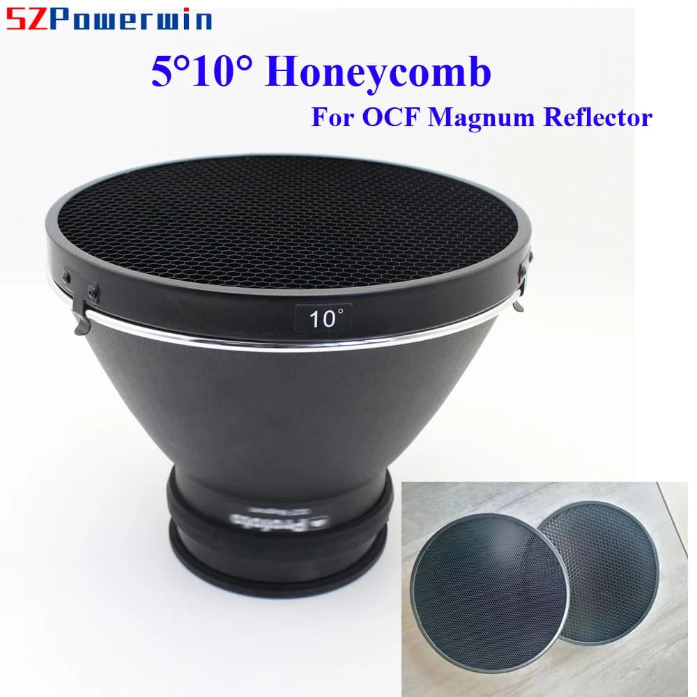 Powerwin New 5th 10th Grade Honeycomb Set for Profoto OCF Magnum Reflector Grid Aluminum Diffuser with Fixing Case
