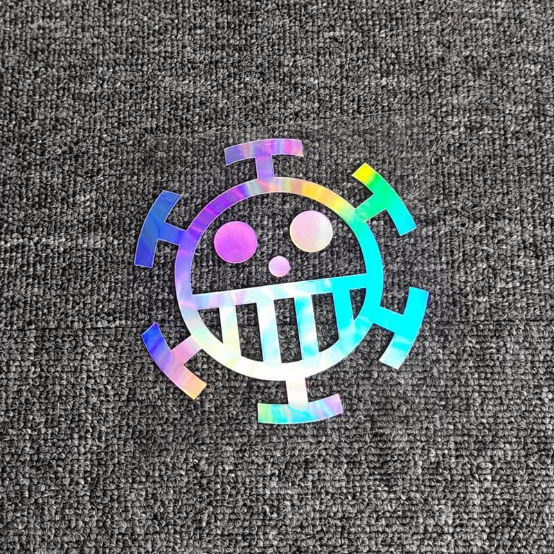 Car Stickers Law Pirates Laser Refletive Decoration For Fuel Tank Cap Bumper Trunk Window Motorcycle Tablet Phone D2