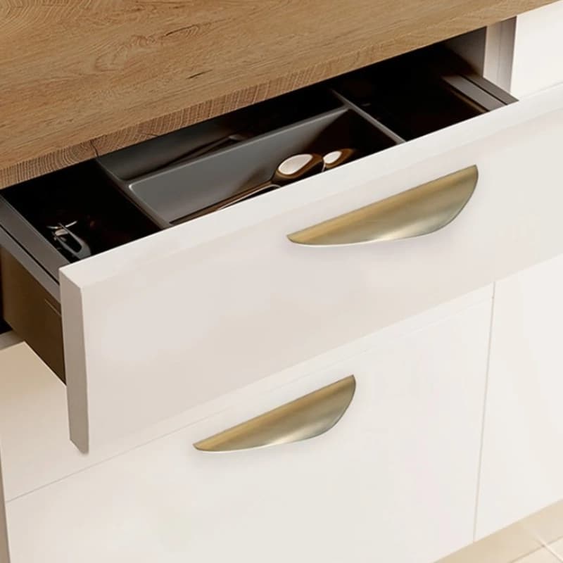 Maniglie per mobili in rame dorato Manopole per cassetti Maniglie da cucina nere Maniglie per porte dell'armadio Maniglia per mobili a mezzaluna Ferramenta per porte