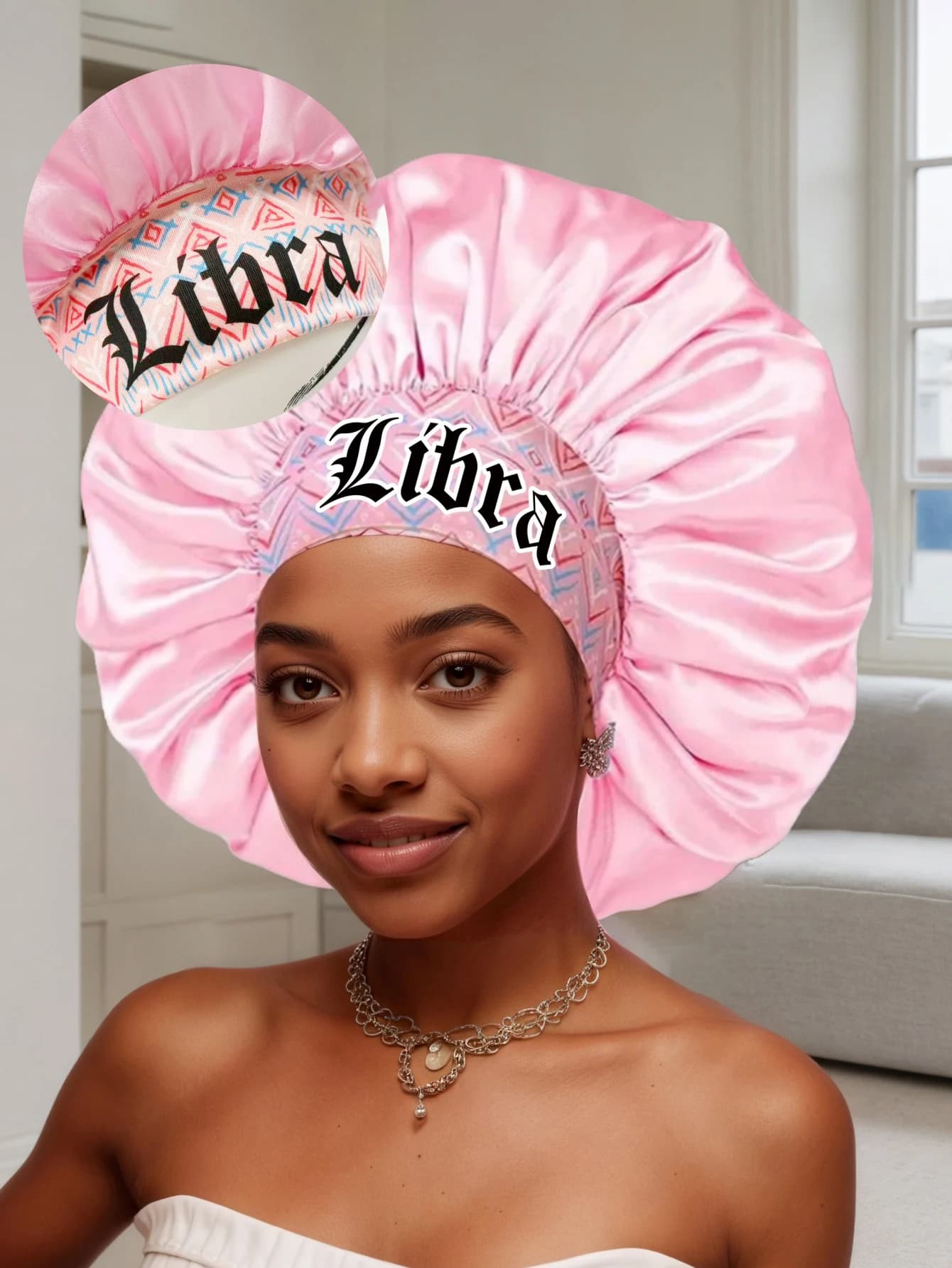 1Pcs Customize Satin Bonnets Head Cover Sleeping Cap Bonnet With Wide Elastic Band Large Silky Night Sleep Cap For Women bonnet