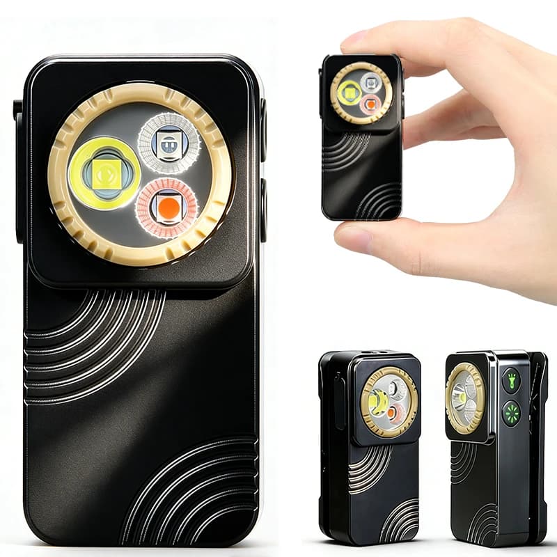 Rechargeable Multifunction EDC Flashlight, 400LM Magnetic Work Light with Headband, USB C Waterproof for Camping, Repairs, Emergency