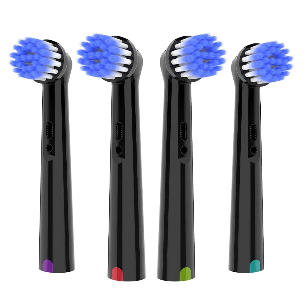 Pack of 4/12/20 soft spare brushes compatible with Oral B electric toothbrush, Precision Clean brush cartridge for Pro 100