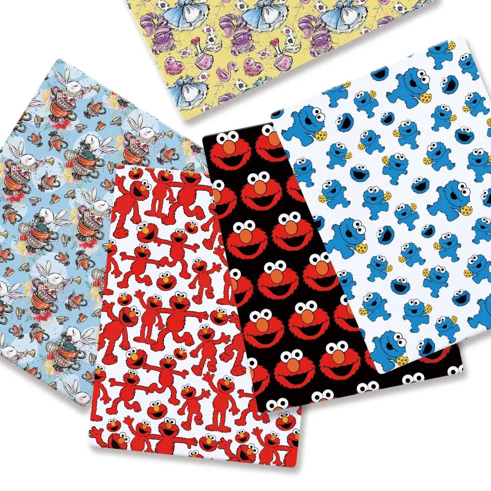 Tessuto Disney 140x50CM in Cotone Poliestere con Cartoni Animati, Tessuto per Patchwork, Tessile per la Casa, Cucito, Vestiti per Bambole, Tende
