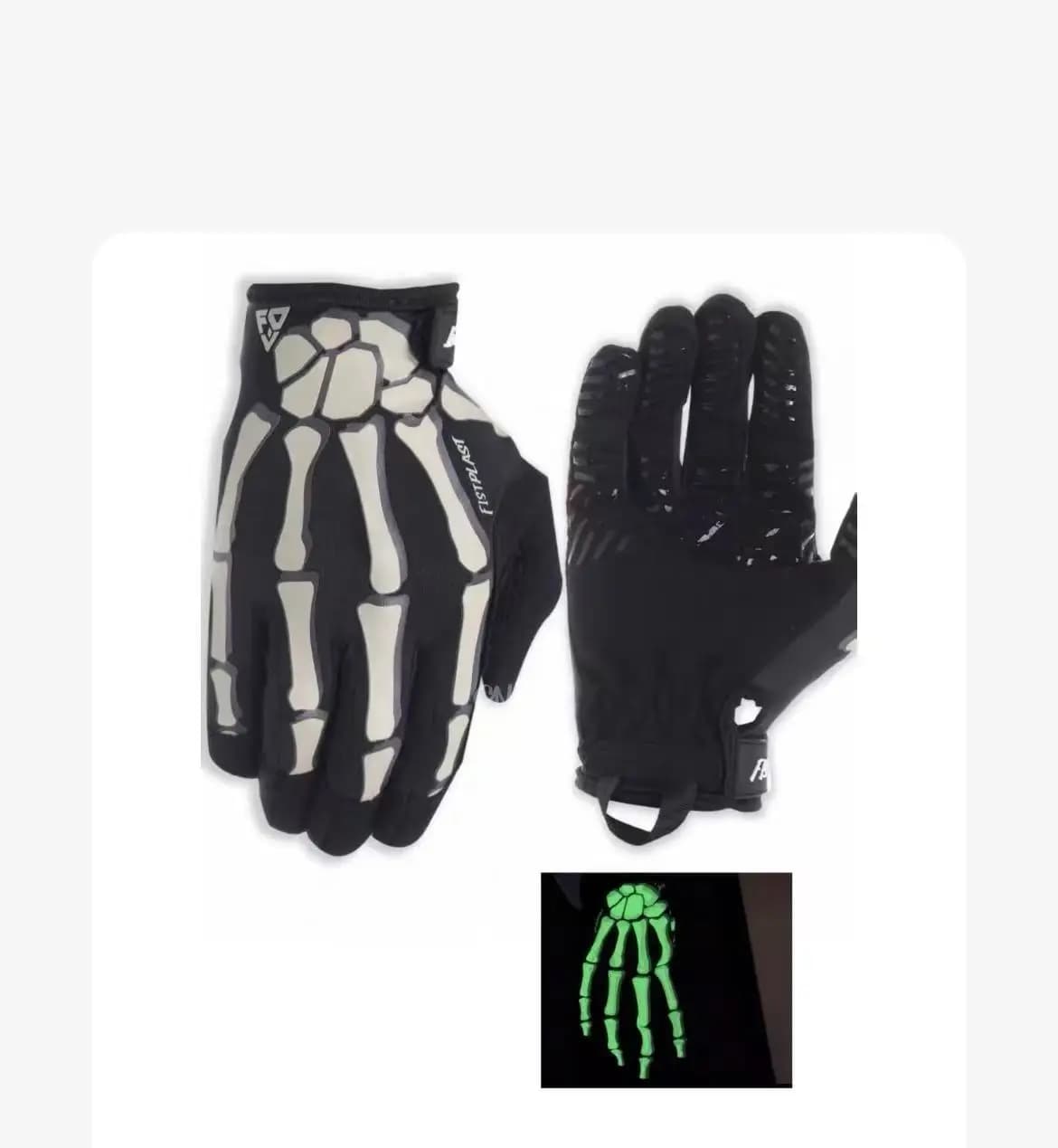 Christmas ghost claw illuminating in the dark Two-tone high-end multifunctional tactician Touch Scr MTB with whole fingers, riding gloves
