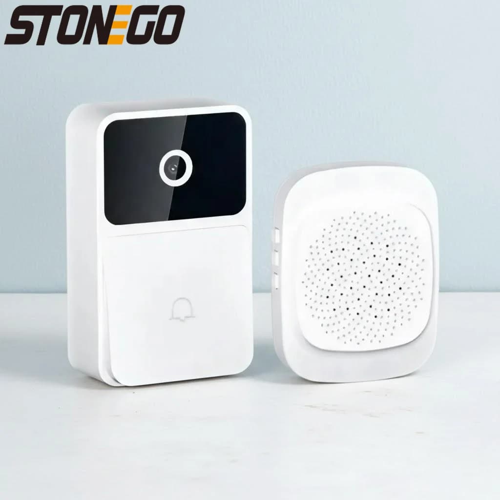 Campanello Video WiFi Wireless, Sistema Interfono Domestico, Visore per Porta con Visione Notturna, Telecamera di Sicurezza