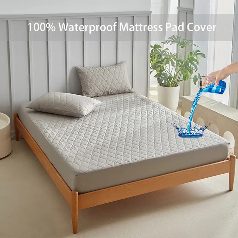 1pc Coprimaterassi impermeabili al 100% Lenzuola trapuntate in rilievo con fascia elastica, letto singolo matrimoniale king size queen size