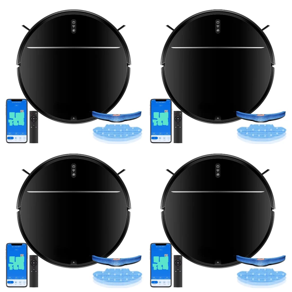 M7S Pro Smart Vacuum Cleaner 2-in-1 Sweep & Mop, Strong Suction, Gyro Navigation, APP Control