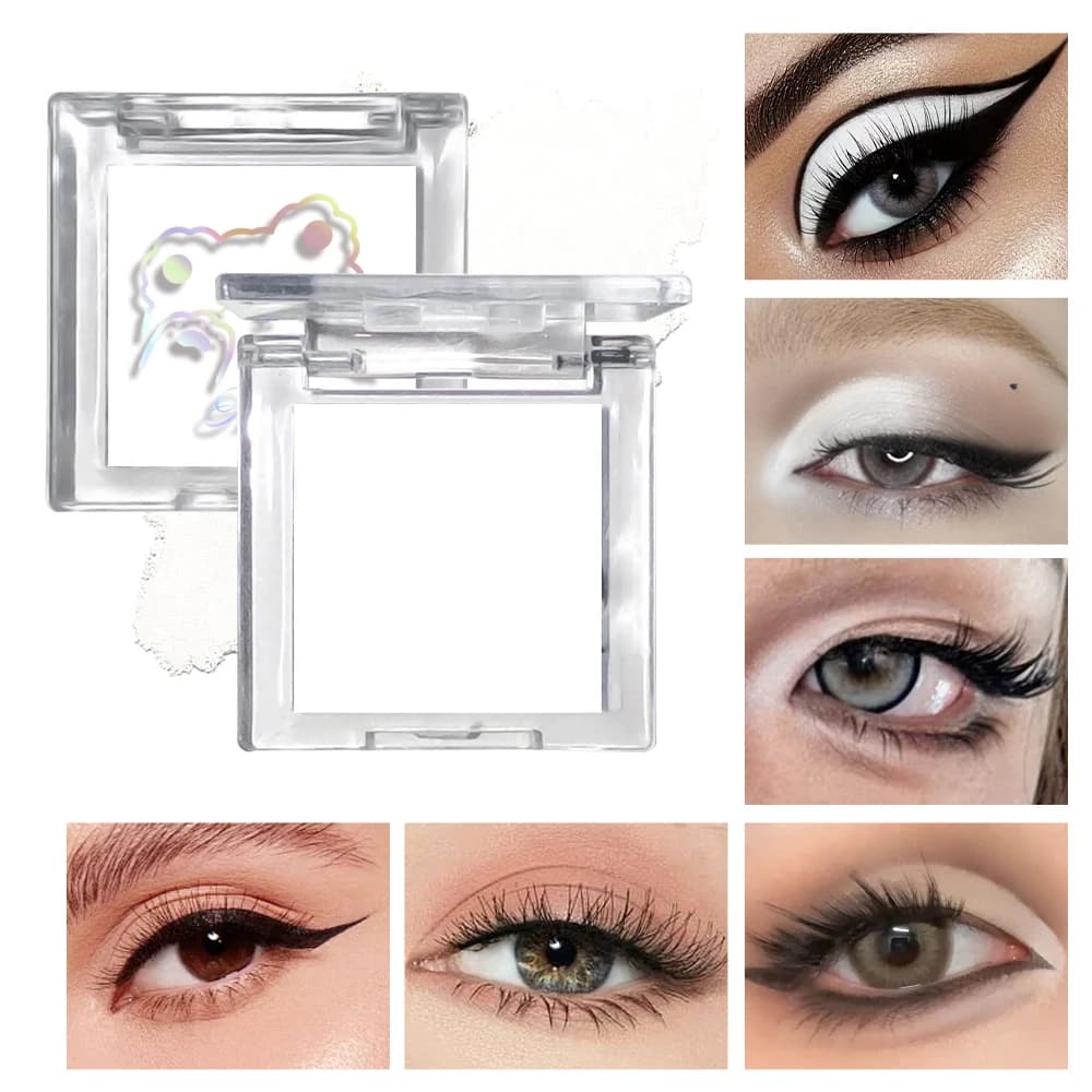 Long-lasting opaque highlights with shading tray - Glitter glosses for natural contours of all skin tones, orange and white