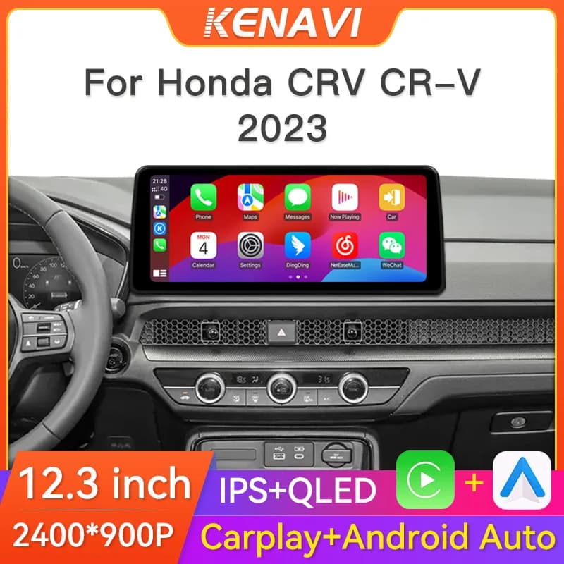 12.3 inch 2 Din Car Radio For Honda CRV CR-V 2023 Wireless Carplay Android Auto 4G Navigation GPS Car Multimedia Video Player 2K