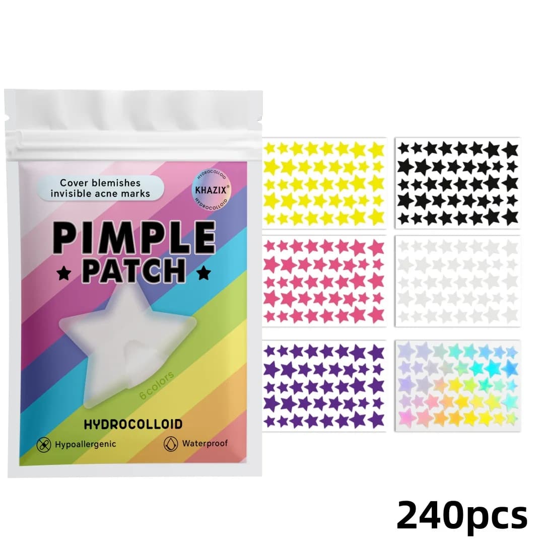 240pcs Star Pimple Patches For Face Hydrocolloid, Absorbing Cover, Tea Tree, Hydrocolloid Acne Patch, Cute Star Pimple Patch