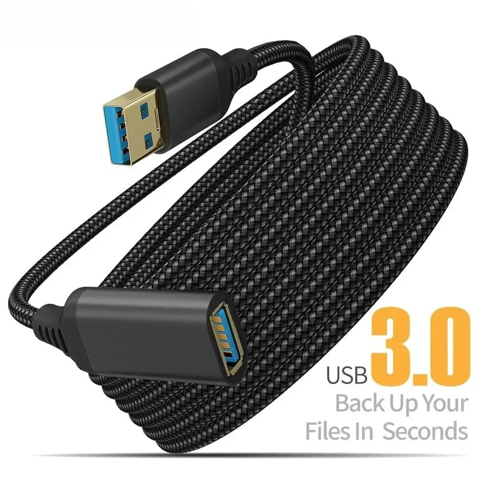 0.5/1/2/3/5m Nylon Braided USB 3.0 Male-To-Female High-Speed Transmission Data Cable For Laptops Camera Printer Extension Cable