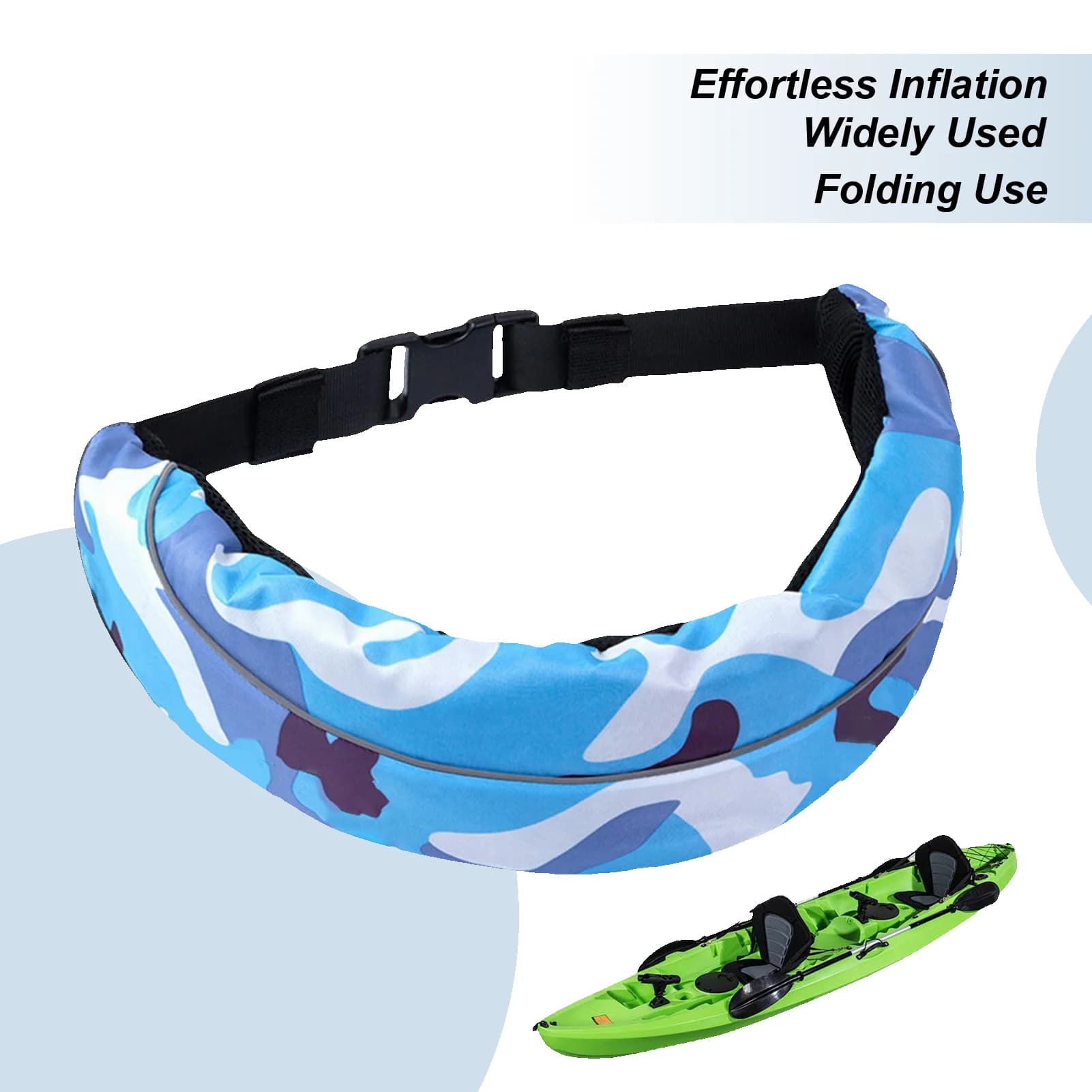 Cinture di salvataggio per adulti Cintura di gonfiaggio manuale Accessori di sicurezza impermeabili riutilizzabili per la pesca Surf Snorkeling Kayak
