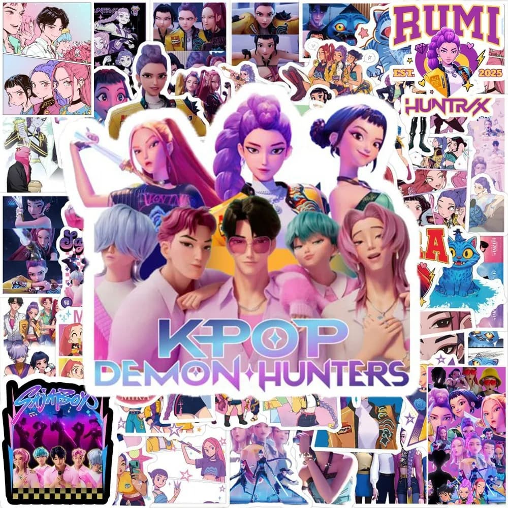 Kawaii Anime K-pop Demon Hunter Adesivi Cartoon Decalcomanie di tenuta Impermeabile Fai da te Scrapbooking Cancelleria Adesivo carino Regali
