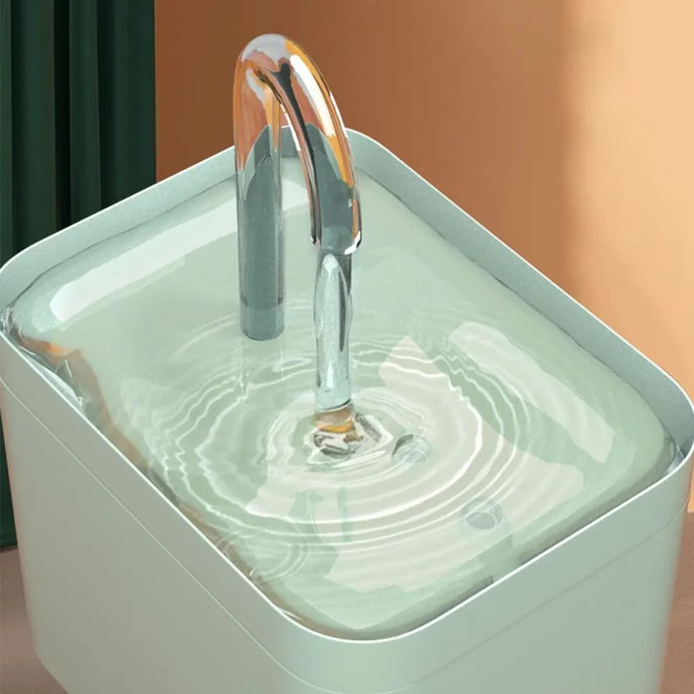 Distributore di acqua per animali domestici Filtro automatico Abbeveratoio elettrico muto per gatti Abbeveratoio con filtring a ricircolo da 1,5 litri per fontana di acqua per gatti