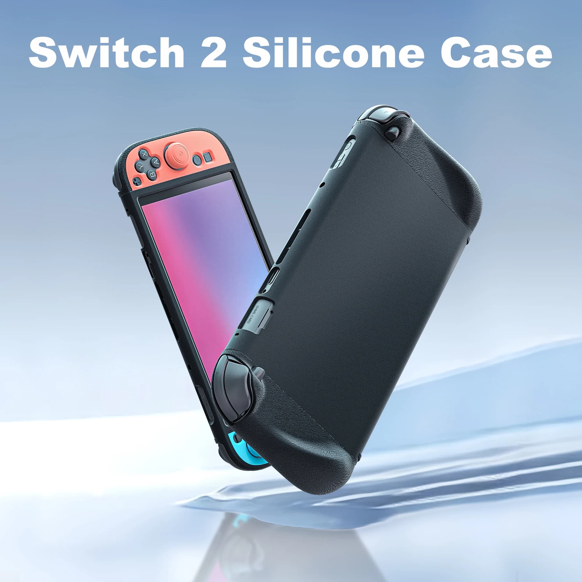 Per Nintendo Switch 2 Custodia protettiva in silicone con impugnatura staccabile Set separato bicolore con accessori per cappuccio joystick