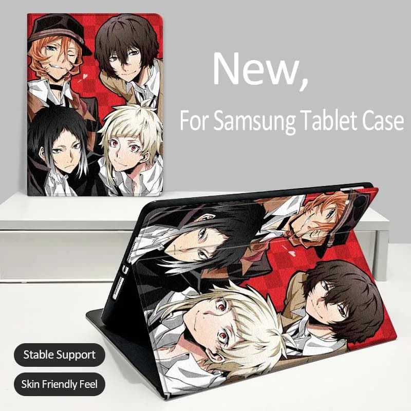 Cool B-Bungos S-Strays D-Dogs Tablet Case for Samsung Galaxy Tab A7 A8 A9 A11 S6 S11 Lite Plus 10.1 10.4 10.5 Inches 2022 2025