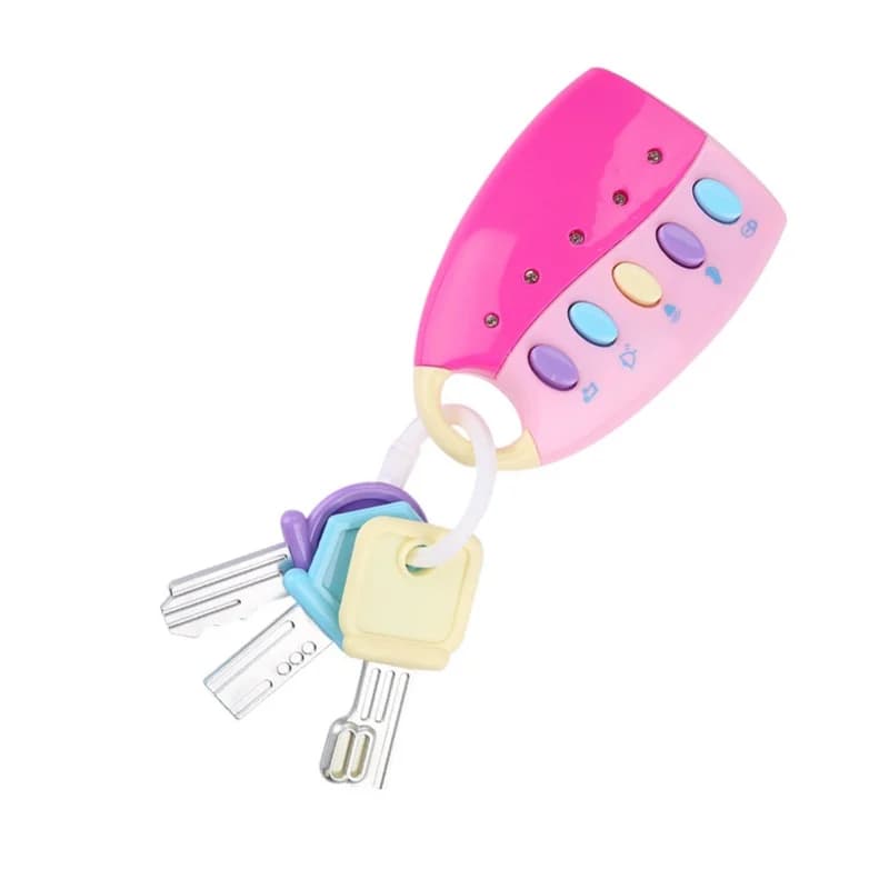 Giocattolo per bambini Chiave intelligente Controllo remoto dell'auto Gioco di finzione musicale per giocattoli educativi per bambini (Rosa) (Blu)