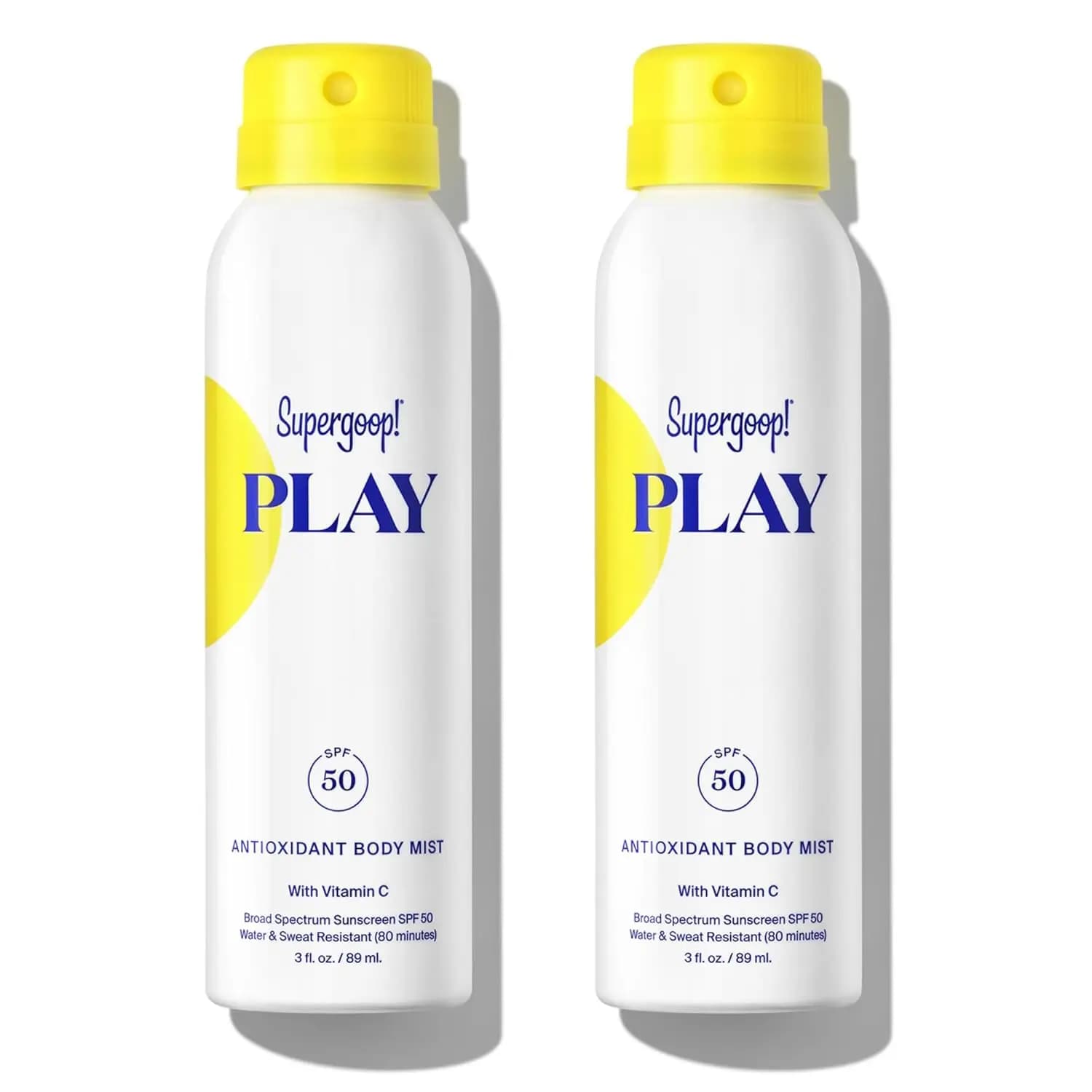 SPF 50 Solar Spray with Vitamin C, Pack of 2, Widespread Protection for Sensible Skins and Active Days
