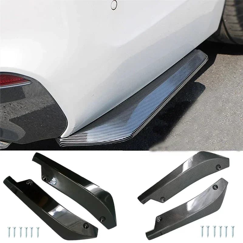 Auto bumper Front Rear Strip Lip Spoiler Diffuser Splitter Winglets carbon fiber anti-scratch protection Extended side skirt Universal