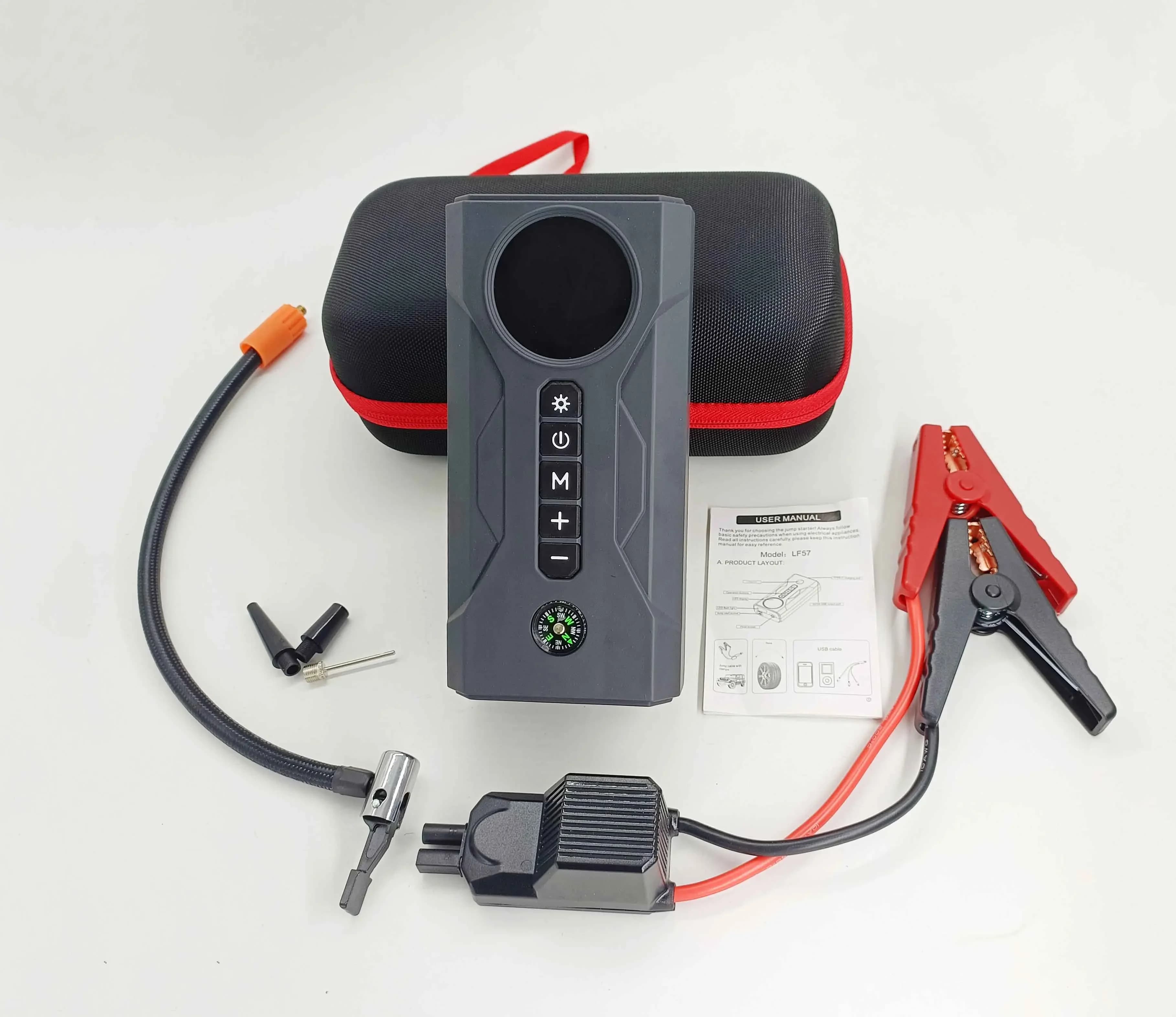 l # Batteria per auto Booster Power Bank Caricabatterie Batteria al litio 16000mah Avviatore di emergenza per pompa d'aria per pneumatici per auto portatile