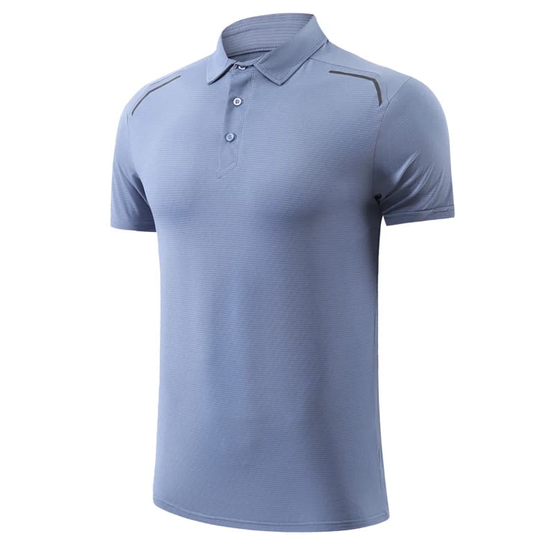 Camicie da uomo con risvolto Golf Running Workout traspirante Quick Dry Gym maniche corte Joggings Training Badminton Ping Pong Team Tee