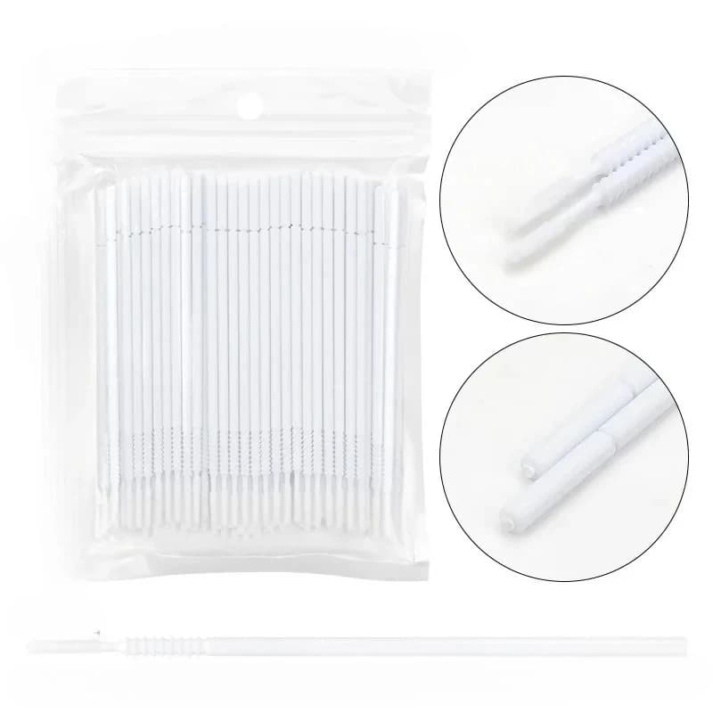 100 pcs Microbrush Eyelash Handle Use And Drop Eyelash Brush Extension Tools Makeup Brush wholesale