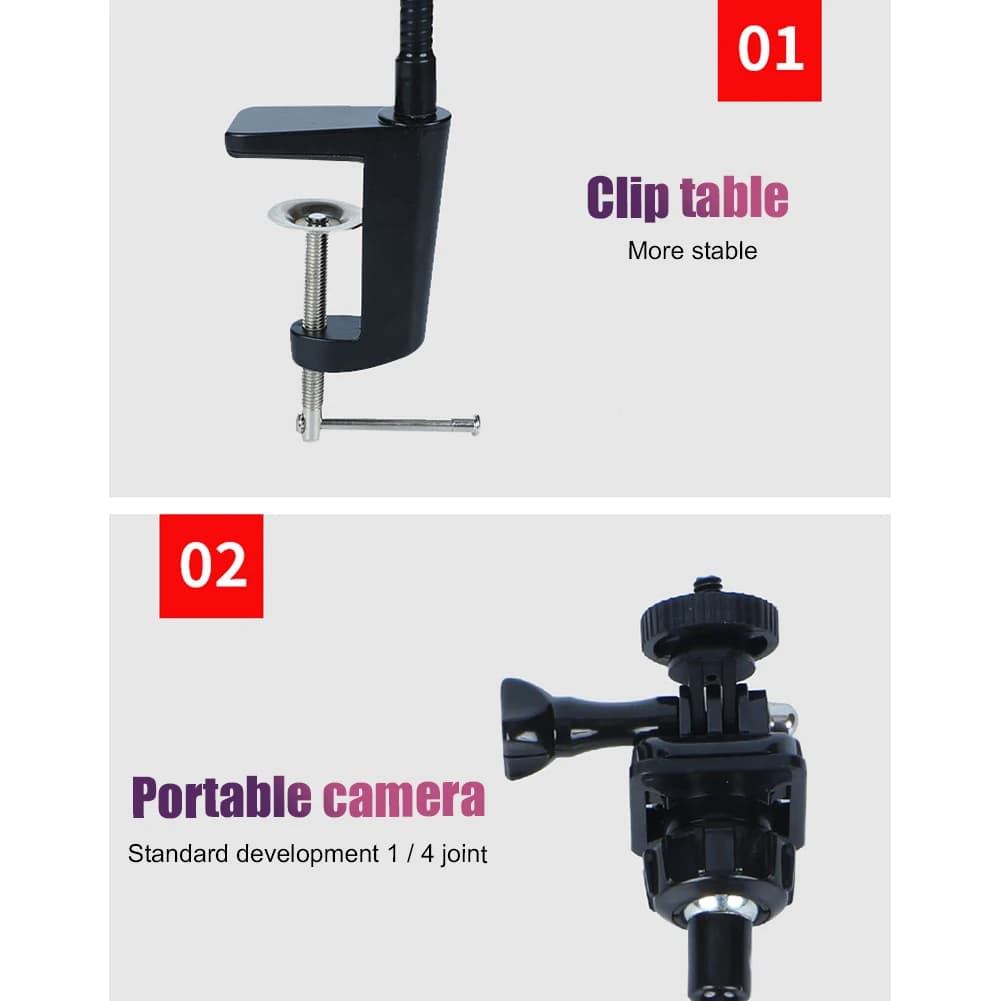 Improved flexible desk swan neck support Flexible bracket for camera with swan neck arm for webcam Brio 4K C925e C922x C9222 C930e
